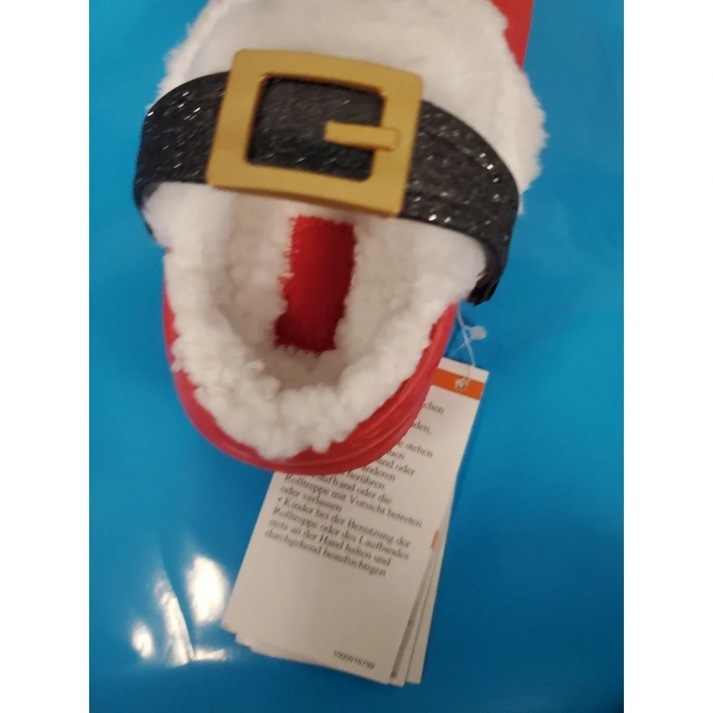 Crocs Classic Lined Santa Clogs Sz C5 5 Children Sandals Christmas Slip On Lined